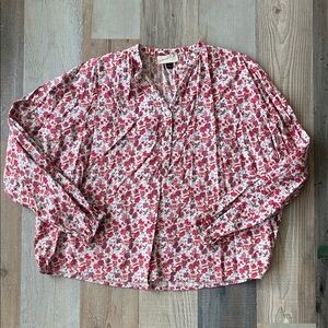 Universal Thread Floral Red Blouse